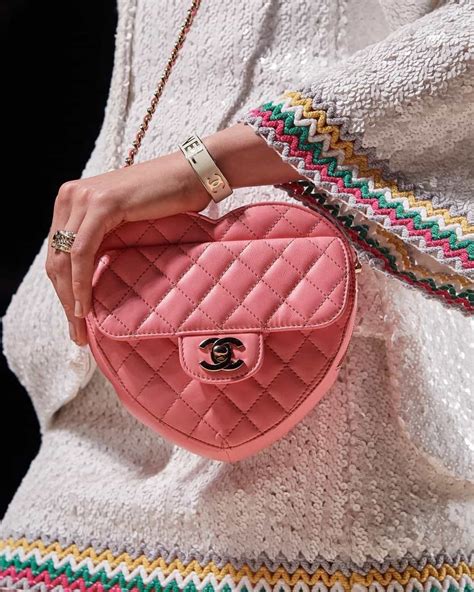 chanel pink heart purse|chanel mini heart bag.